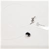 Image 2 : 11) 14K WHITE GOLD BLACK DIAMOND NECKLACE,