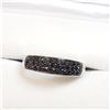 Image 2 : 8) 14K WHITE GOLD BLACK DIAMOND RING,