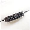 Image 3 : 8) 14K WHITE GOLD BLACK DIAMOND RING,