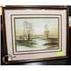 Image 1 : 23 X 20 FRAMED WINTER SCENE PRINT
