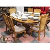 Image 1 : OAK TABLE WITH 6 MATCHING CHAIRS &  LEAF