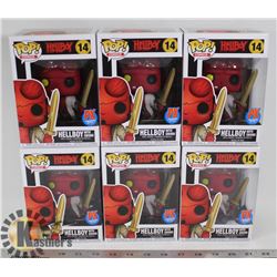 LOT OF 6 HELLBOY FUNKO POP BOBBLE HEADS