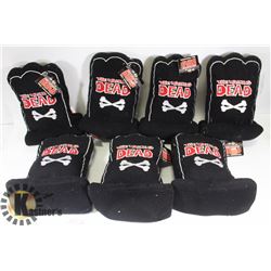BOX OF 7 WALKING DEAD PLUSH TOMBSTONES