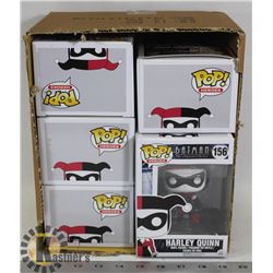 LOT OF 6 HARLEY QUINN FUNKO POP BOBBLE HEADS