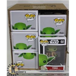 LOT OF 6 YODA FUNKO POP BOBBLEHEADS