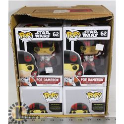 LOT OF 4 POE DAMERON FUNKO POP BOBBLEHEADS