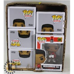 LOT OF 6 MUHAMMAD ALI FUNKO POP BOBBLEHEADS