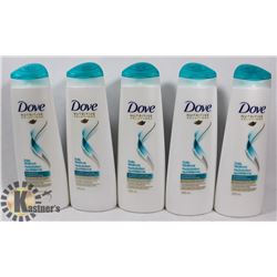 5 BOTTLES DOVE DAILY MOISTURE SHAMPOO