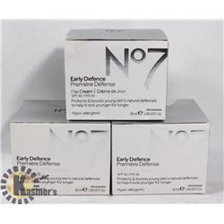 3 BOXES NO7 EARLY DEFENSE DAYCREAM