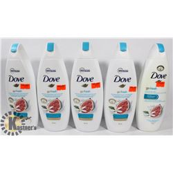 5 BOTTLED OF DOVE BODY WASH