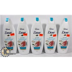 5 BOTTLED OF DOVE BODY WASH