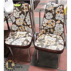 PAIR OF VINTAGE RETRO KITCHEN CHAIRS