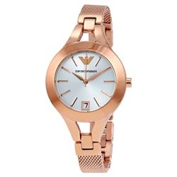 NEW ARMANI SILVER DIAL ROSE GOLD WATCH.MSRP $429
