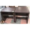 Image 1 : PAIR OF ESPRESSO COLOR SIDE TABLES, 23 X 23 X 24