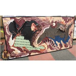 LARGE FRAMED PAINTING / ARTWORK
