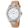 Image 1 : NEW FOSSIL TRIPLE CHRONO WATCH TAN LEATHER DIAL