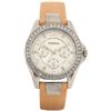 Image 8 : NEW FOSSIL TRIPLE CHRONO WATCH TAN LEATHER DIAL