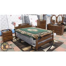 7PC WOOD QUEEN SIZE BEDROOM SET