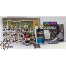 FLAT OF ASSORTED SPORTS ITEMS INCLUDES PICTURES