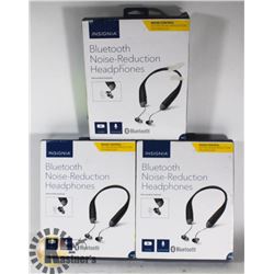 LOT OF 3 BLUETOOTH NOISE REDUCTION HEADPHONES