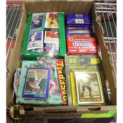 BOX OF ASSORTED SPORTS CARDS