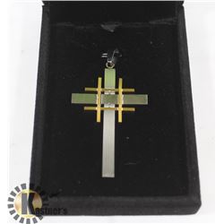 TWO TONE CROSS PENDANT