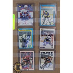 LOT OF AUTOGRAPHED HOCKEY CARDS