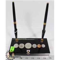 1979 ENCASED COIN PEN HOLDER