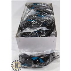CASE OF 12 SAFETY GLASSES, CLEAR LENSES