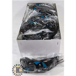 CASE OF 12 SAFETY GLASSES, CLEAR LENSES