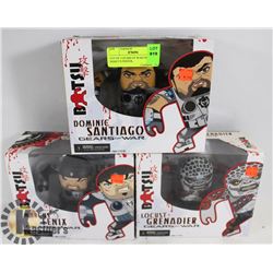 LOT OF 3 GEARS OF WAR FIGURES, MARCUS PHENIX,