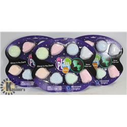 LOT OF 3 NO MESS PLAY FOAM, GLOWS IN THE DARK AND
