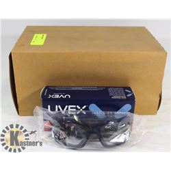 CASE OF 12 PAIR UVEX SAFETY GLASSES
