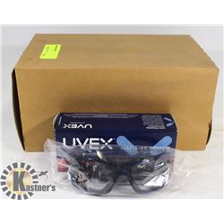 CASE OF 12 PAIR UVEX SAFETY GLASSES