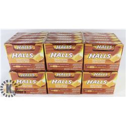 6 CASES OF HALLS HONEY FLAVOR, 20 PER CASE
