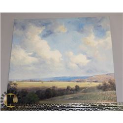 CANVAS PRAIRIE SCENE - PICTURE 36" X 36"