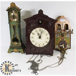 BOX OF VINTAGE CLOCKS