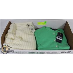 NEW WITH TAGS - CHAPS GREEN CARDIGAN SIZE PETITE