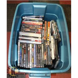 LARGE TOTE WITH APPROX 80 DVD'S