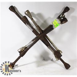 LOT OF 4 WHEEL WRENCHES.