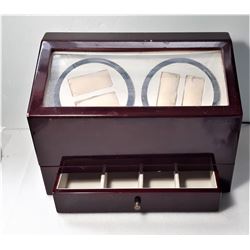 9)  SOLID WOOD JEWELRY BOX WITH POWER