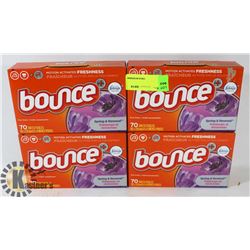 4 BOXES OF BOUNCE SHEETS