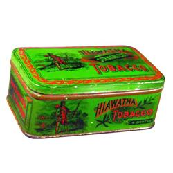 Hiawatha Tobacco Tin/Green