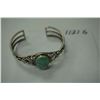 Image 1 : Sterling Silver Signed Handmade Navajo Turquoise Bracelet