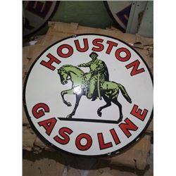 36" Sam Houston Gas Porcelain on Steel Sign, $69 Shipping