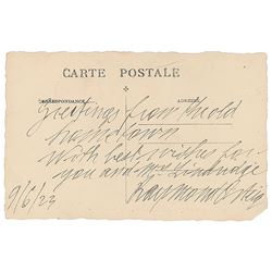 Raymond Orteig Autograph Note Signed