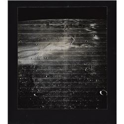 Lunar Orbiter 2: Ocean of Storms Oblique View Photograph
