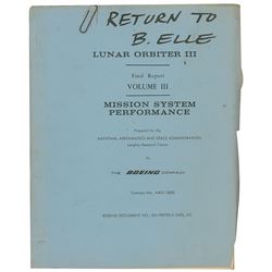 Lunar Orbiter 3 Final Report, Volume III