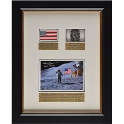 Dave Scott's Apollo 15 Flag and Robbins Medal Display