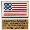 Image 3 : Dave Scott's Apollo 15 Surface-Flown Flag and License Plate Display